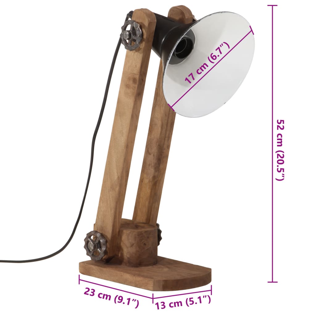 Bureaulamp 25 W E27 23x13x52 cm zwart