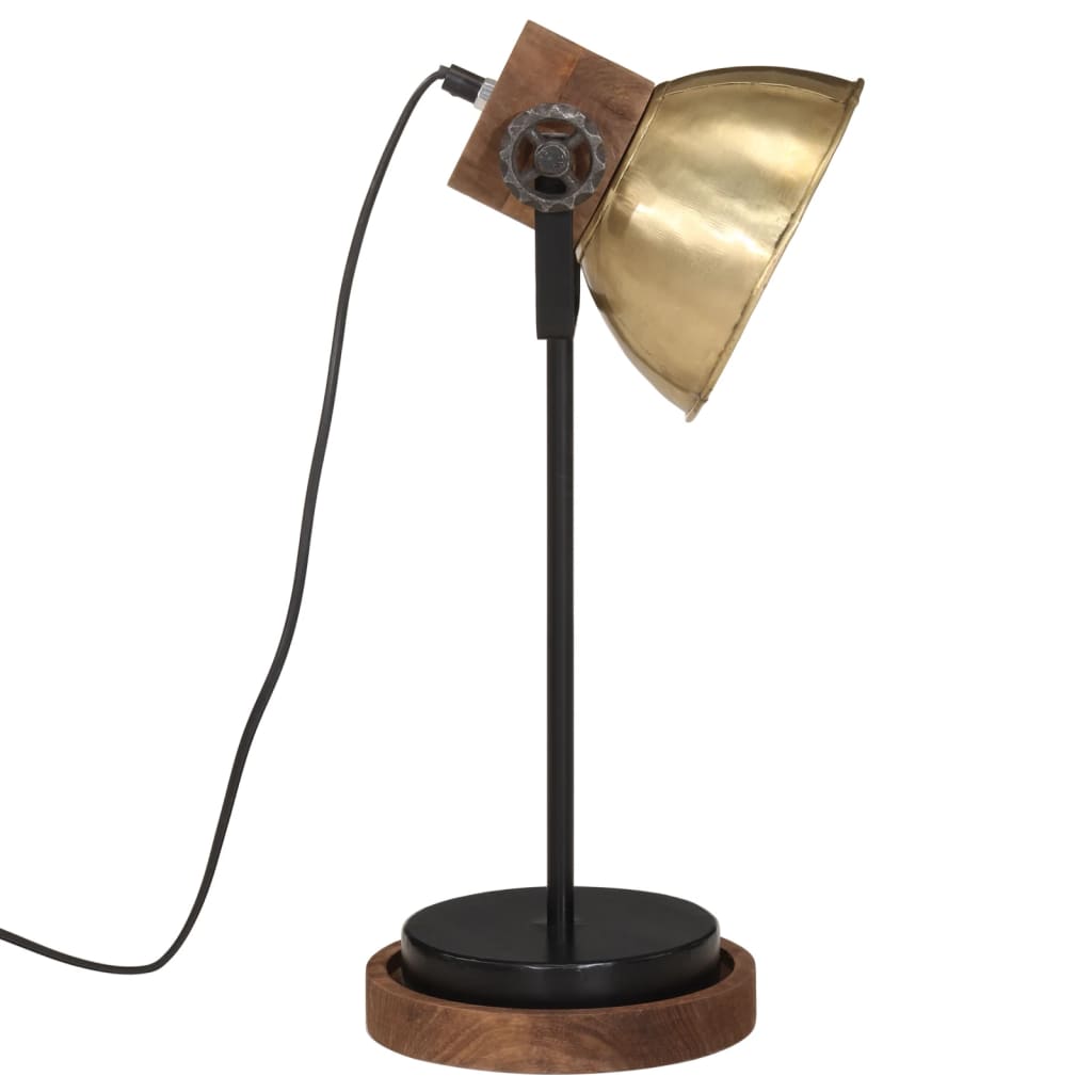 Bureaulamp 25 W E27 17x17x50 cm antiek messingkleurig