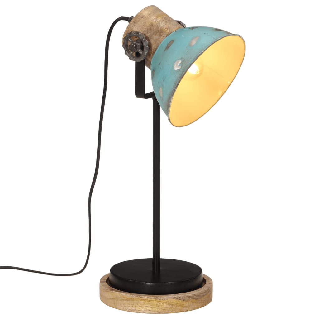 Bureaulamp 25 W E27 17x17x50 cm verweerd blauw