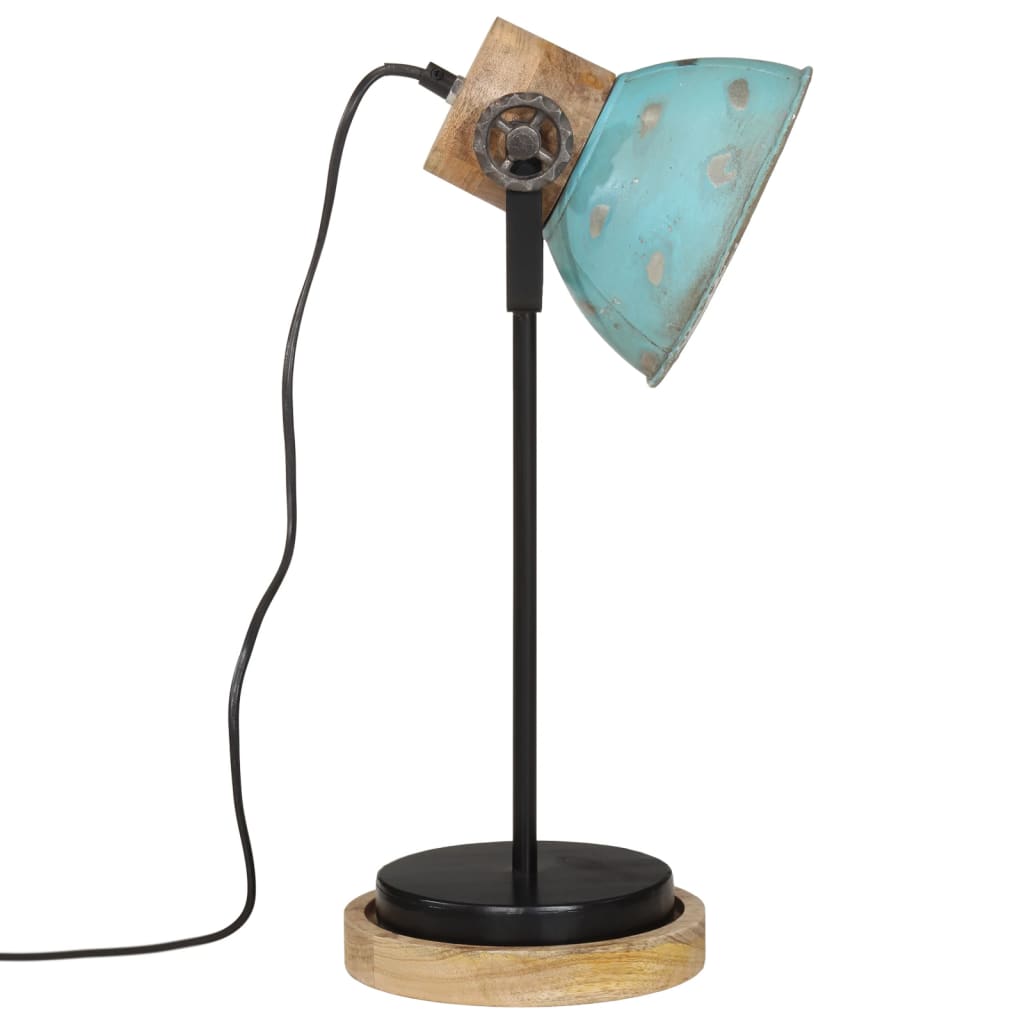 Bureaulamp 25 W E27 17x17x50 cm verweerd blauw