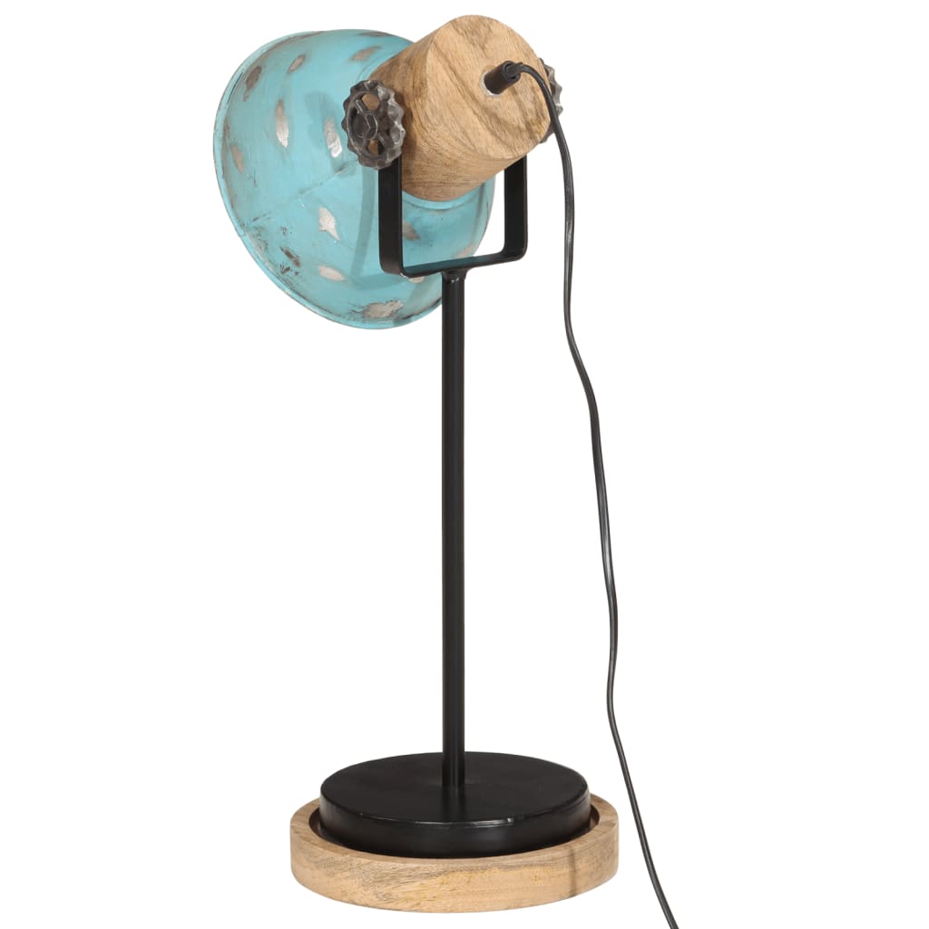 Bureaulamp 25 W E27 17x17x50 cm verweerd blauw