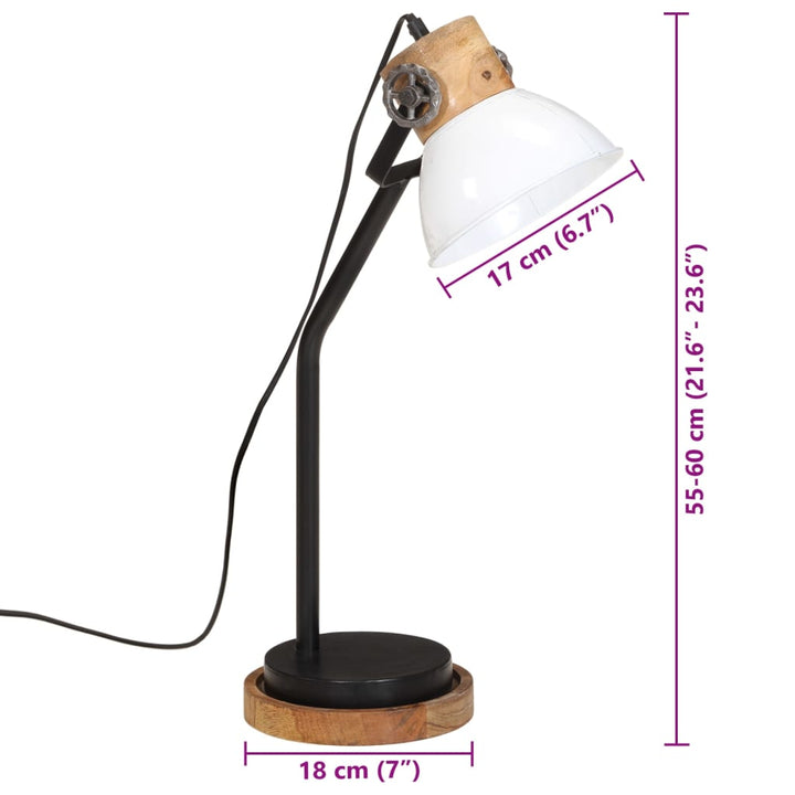 Bureaulamp 25 W E27 18x18x60 cm wit