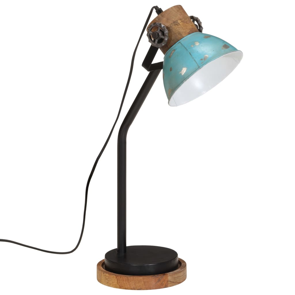 Bureaulamp 25 W E27 18x18x60 cm verweerd blauw