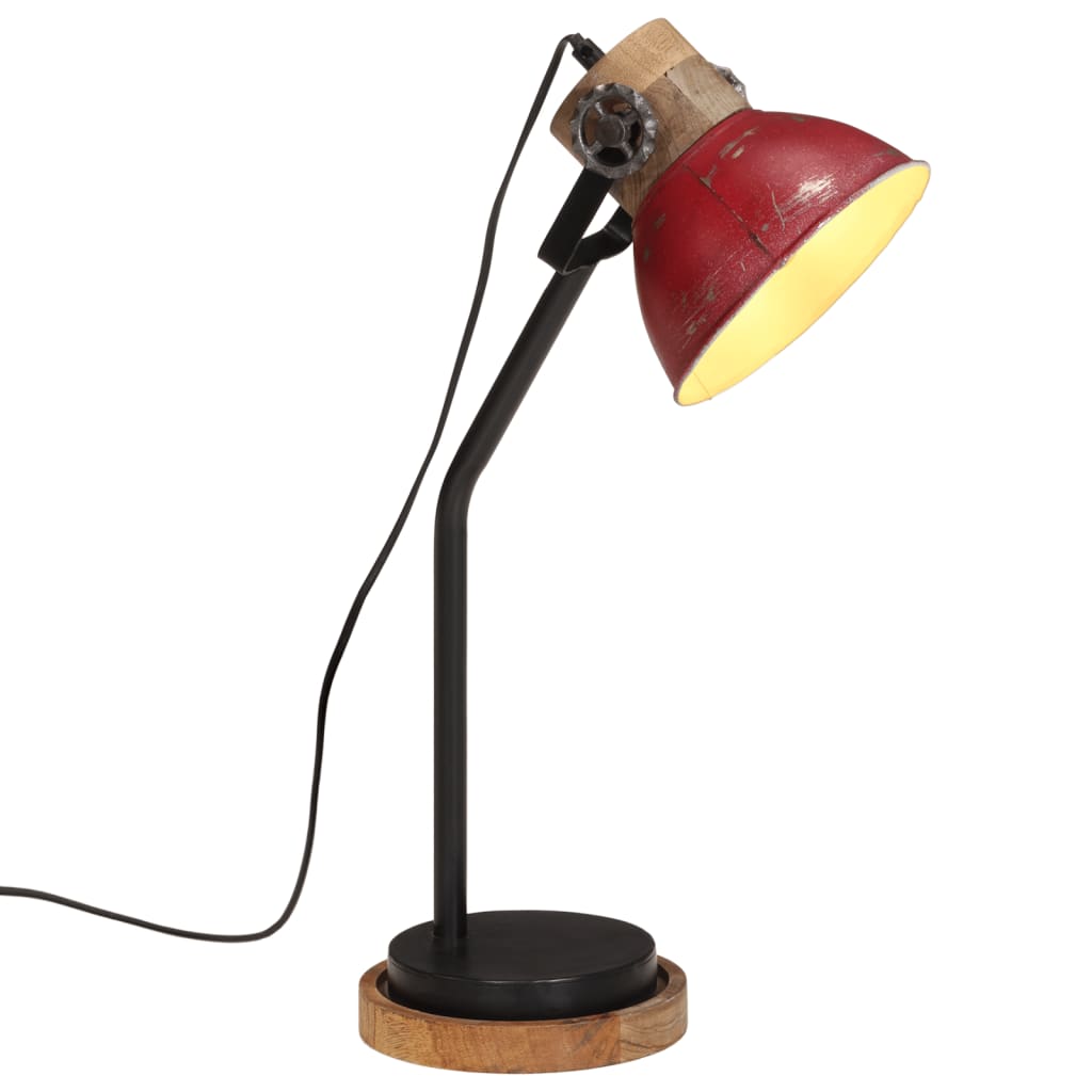 Bureaulamp 25 W E27 18x18x60 cm verweerd rood