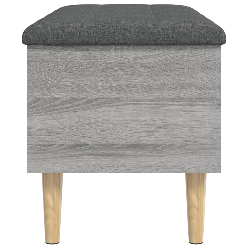 Opbergbankje 82x42x46 cm bewerkt hout grijs sonoma eikenkleurig