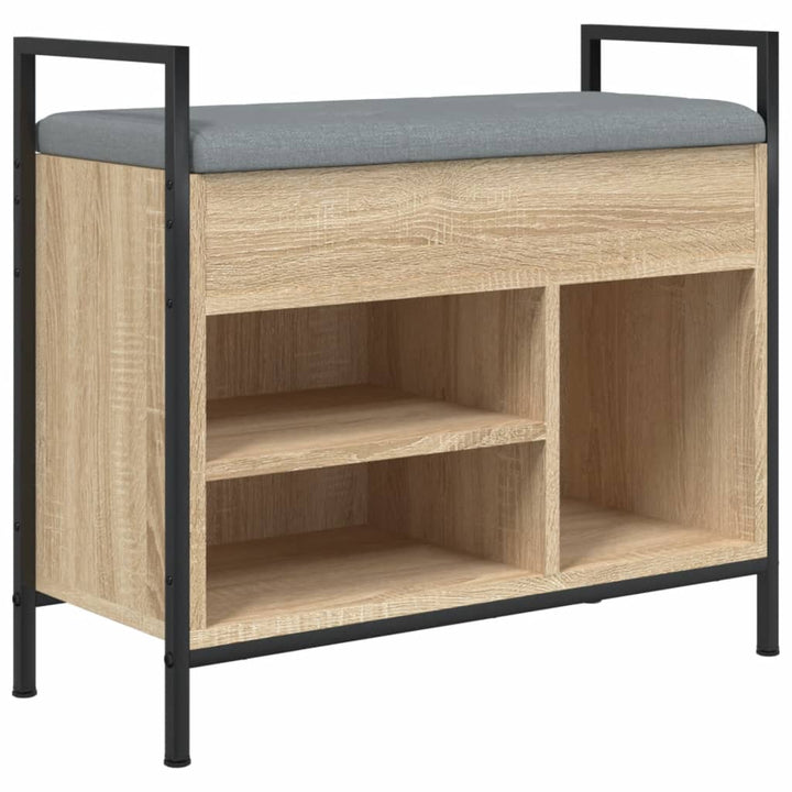 Schoenenbank 65,5x32x57,5 cm bewerkt hout sonoma eikenkleurig