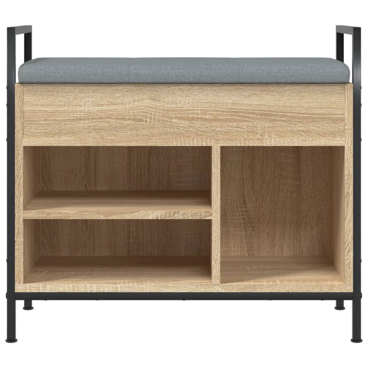 Schoenenbank 65,5x32x57,5 cm bewerkt hout sonoma eikenkleurig