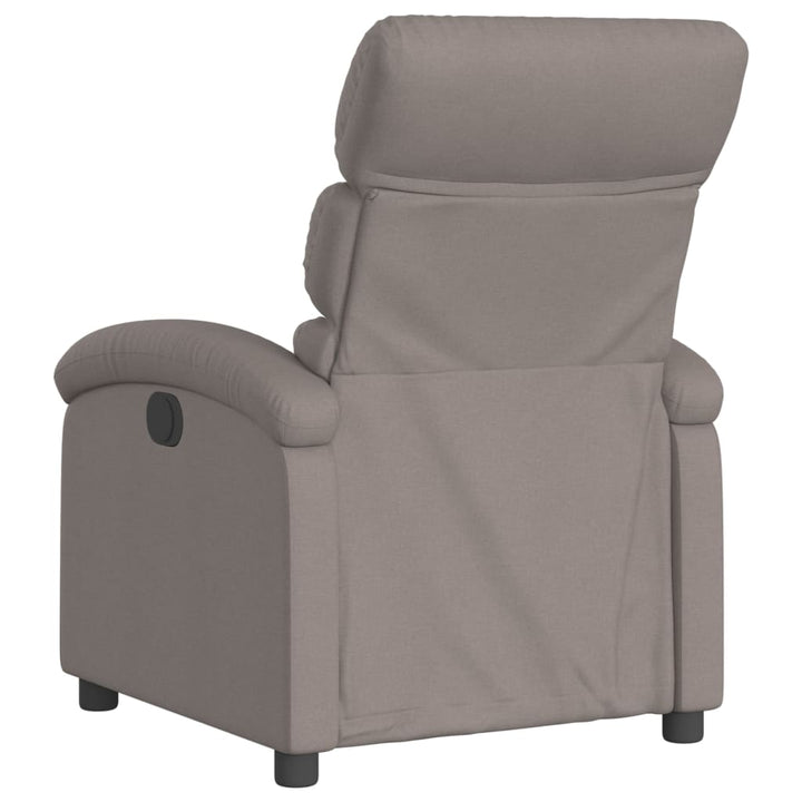 Fauteuil verstelbaar elektrisch stof taupe