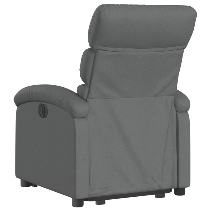 Sta-op-stoel elektrisch verstelbaar stof donkergrijs