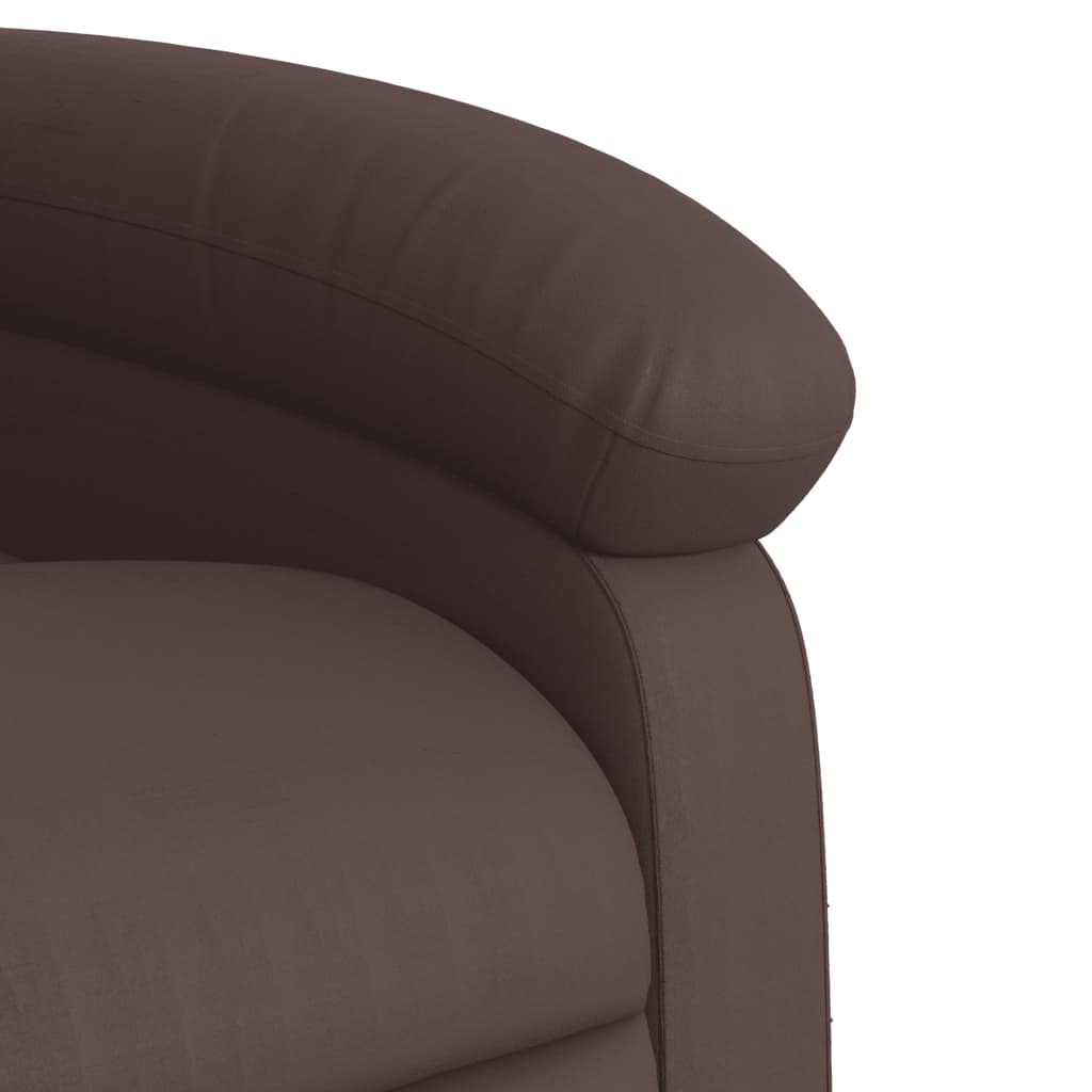 Sta-op-fauteuil verstelbaar kunstleer bruin
