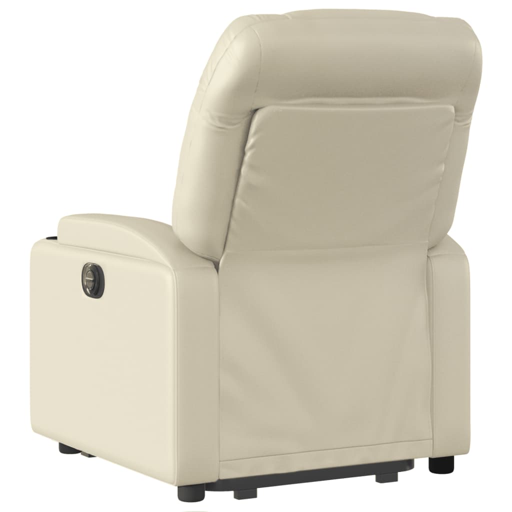 Sta-op-stoel verstelbaar kunstleer crèmekleurig