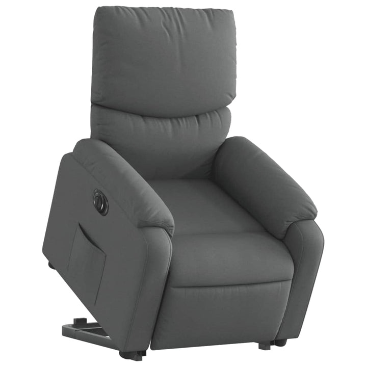 Sta-op-stoel elektrisch verstelbaar stof donkergrijs