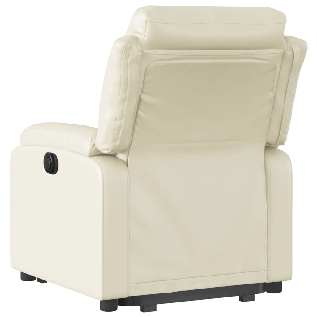 Sta-op-stoel verstelbaar kunstleer crèmekleurig