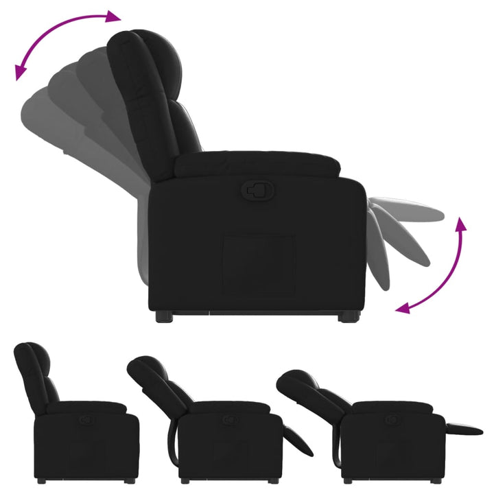 Sta-op-stoel kunstleer zwart