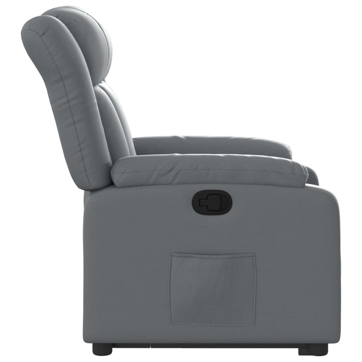 Sta-op-stoel kunstleer grijs