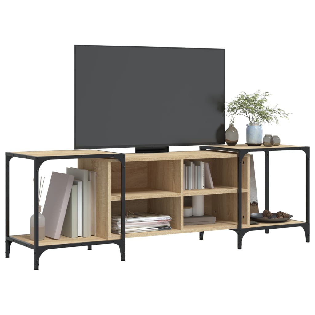 Tv-meubel 153x37x50 cm bewerkt hout sonoma eikenkleurig