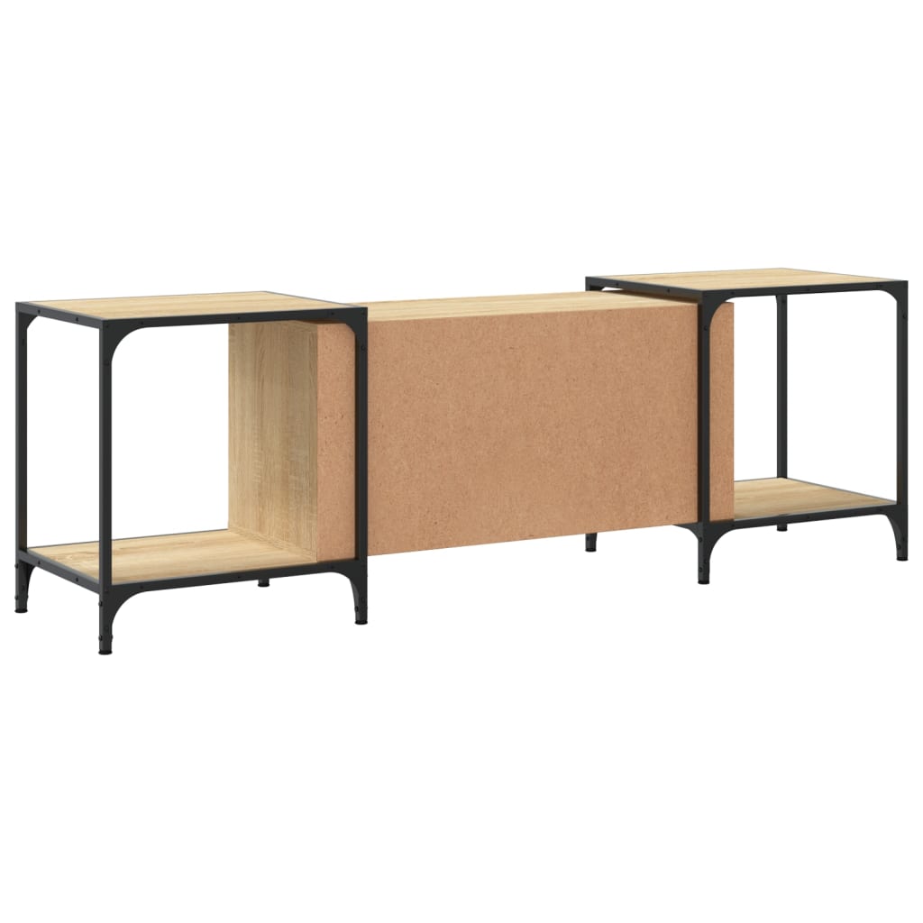 Tv-meubel 153x37x50 cm bewerkt hout sonoma eikenkleurig