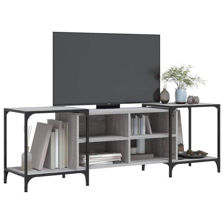 Tv-meubel 153x37x50 cm bewerkt hout grijs sonoma eikenkleurig