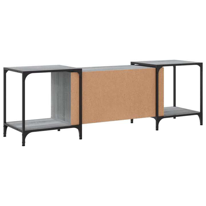 Tv-meubel 153x37x50 cm bewerkt hout grijs sonoma eikenkleurig