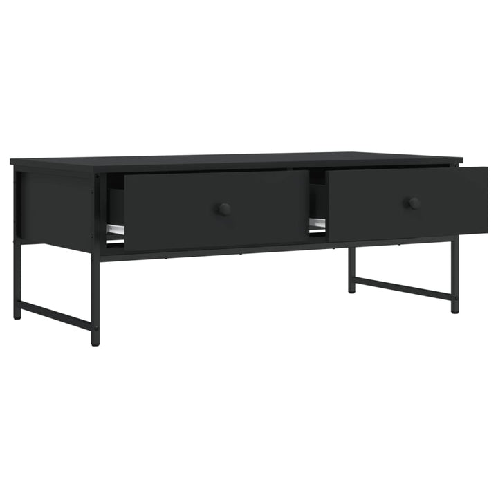 Salontafel 101x49x39,5 cm bewerkt hout zwart