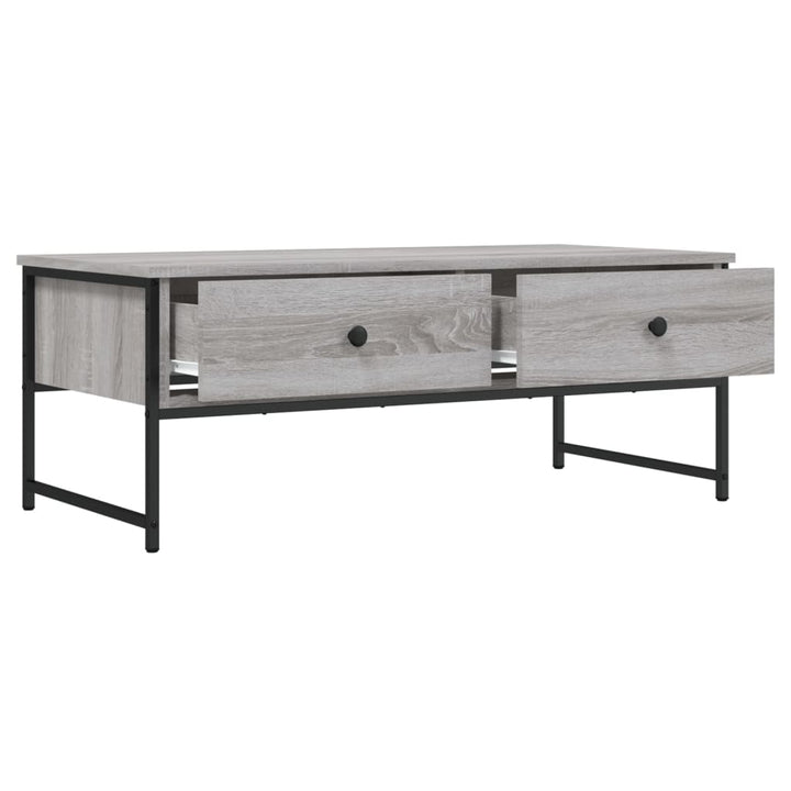 Salontafel 101x49x39,5 cm bewerkt hout grijs sonoma eikenkleur