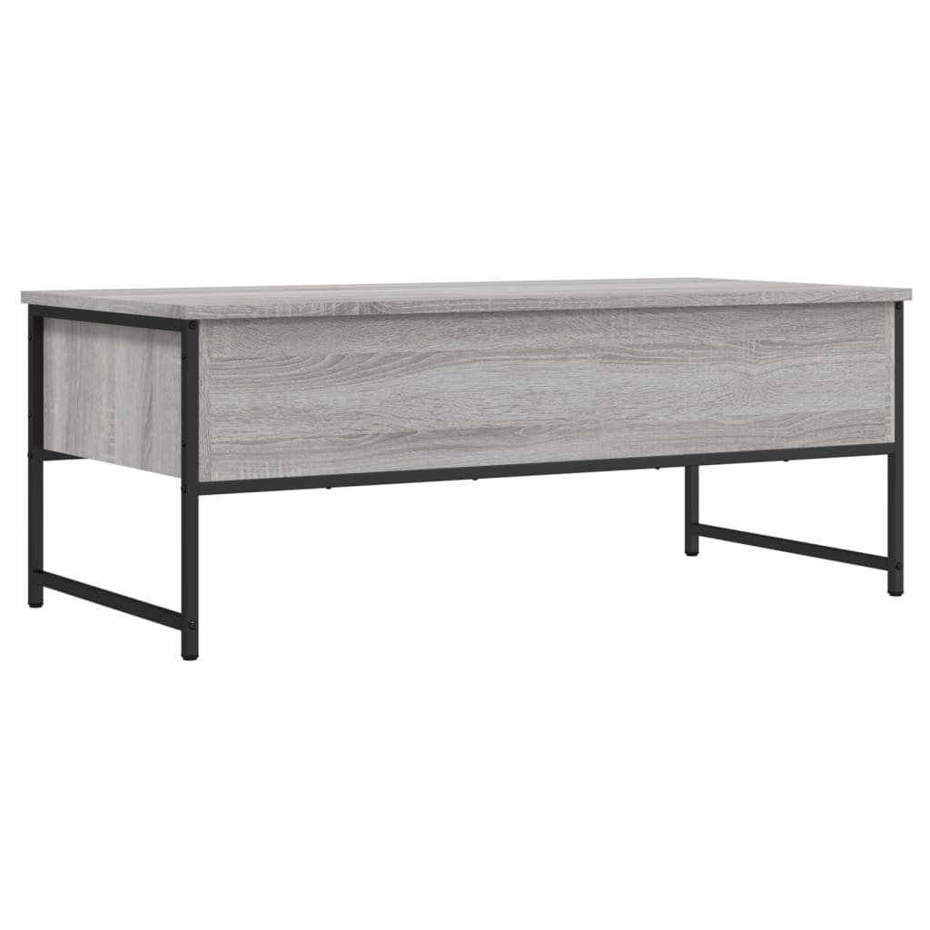 Salontafel 101x49x39,5 cm bewerkt hout grijs sonoma eikenkleur