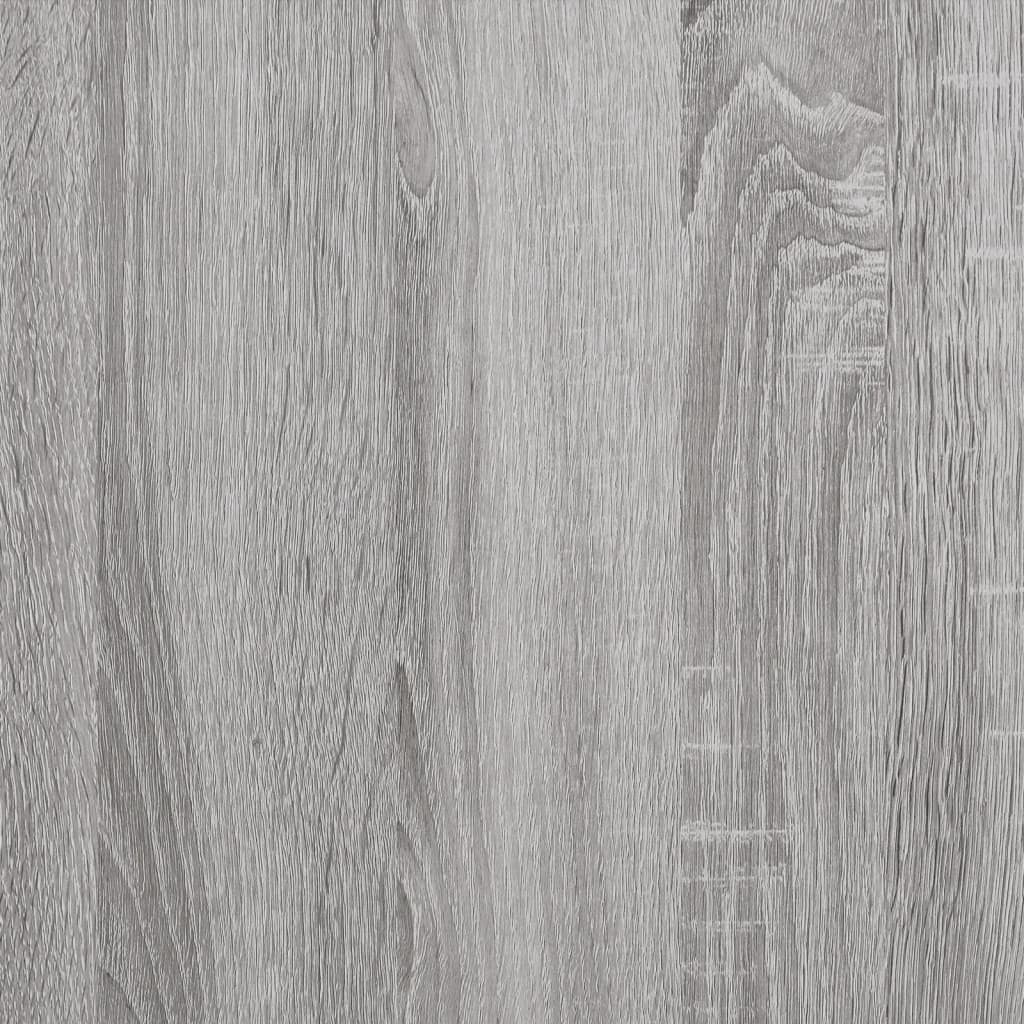 Wandtafel met schap 105x30x75 cm bewerkt hout grijs sonoma