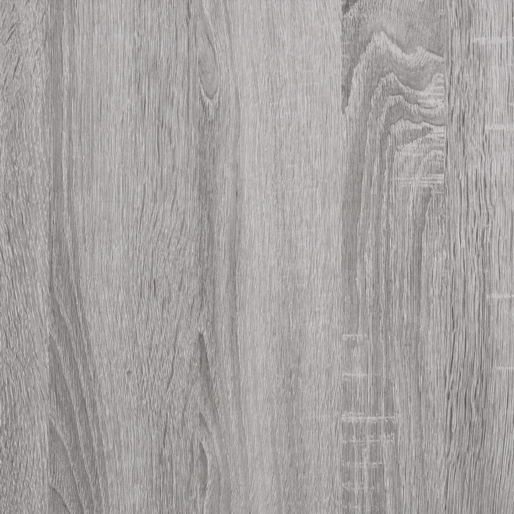 Wandtafel met schap 75x30x75 cm bewerkt hout grijs sonoma