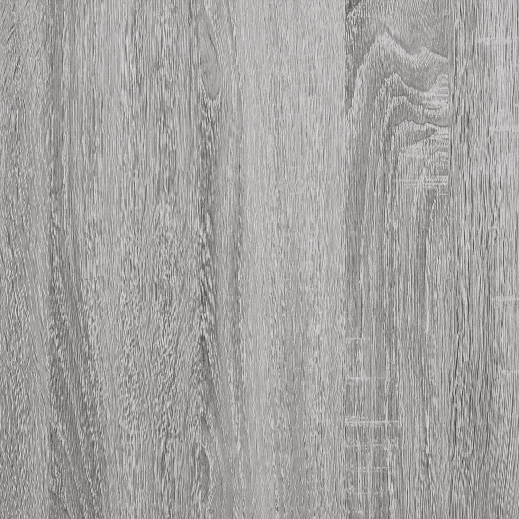 Wandtafel met schappen 75x30x80 cm grijs sonoma eikenkleurig
