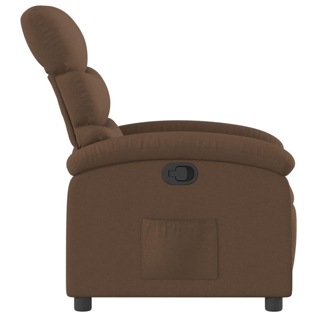 Fauteuil verstelbaar stof bruin