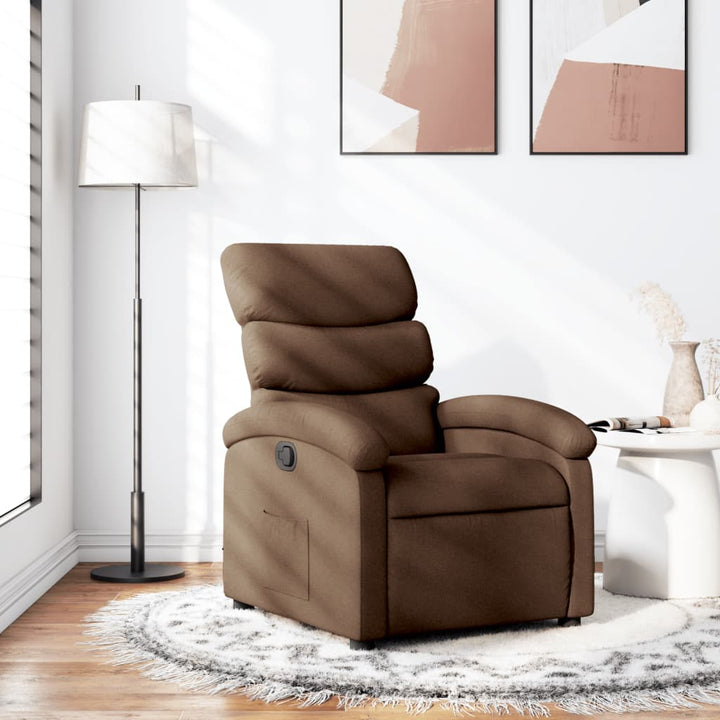 Fauteuil verstelbaar stof bruin