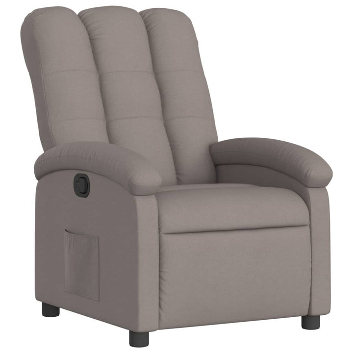 Fauteuil verstelbaar stof taupe