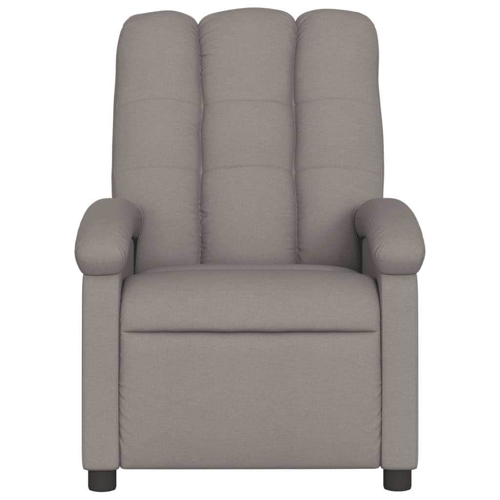 Fauteuil verstelbaar stof taupe