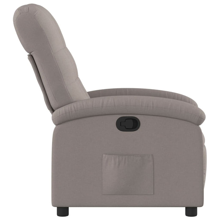 Fauteuil verstelbaar stof taupe