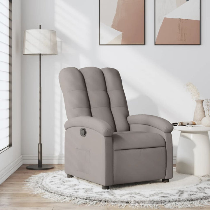 Fauteuil verstelbaar stof taupe