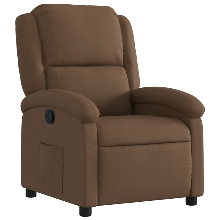 Fauteuil verstelbaar stof bruin