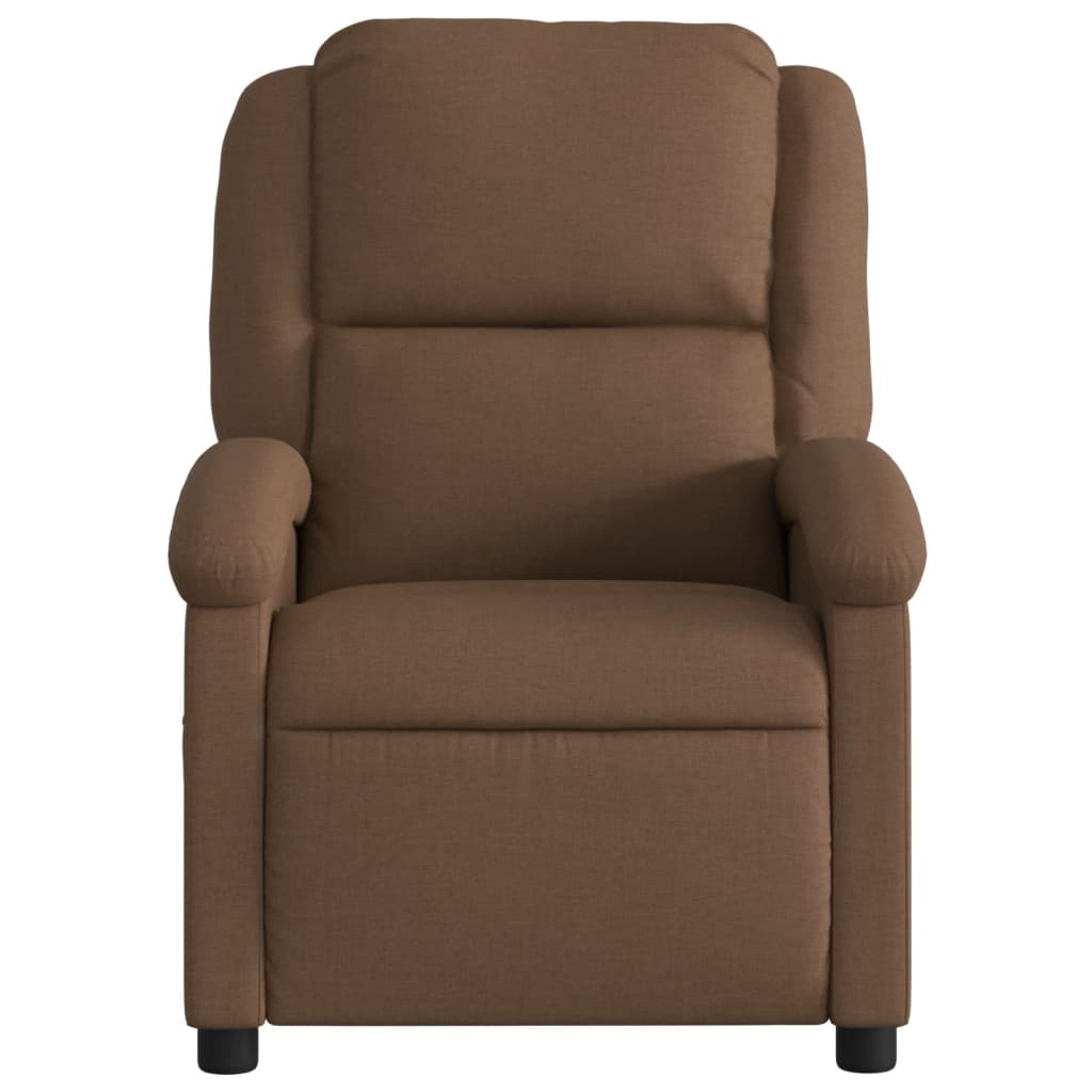 Fauteuil verstelbaar stof bruin