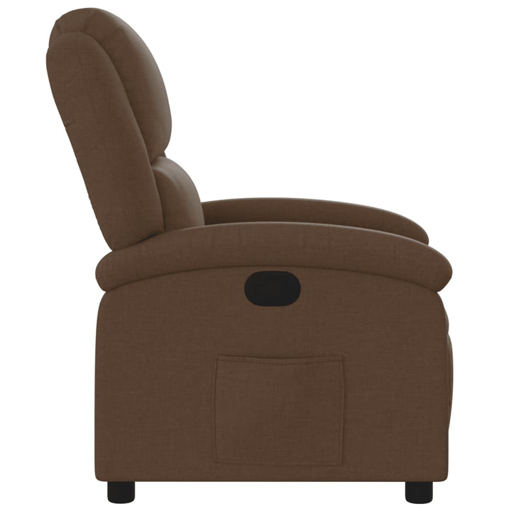 Fauteuil verstelbaar stof bruin