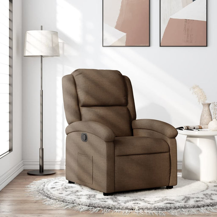 Fauteuil verstelbaar stof bruin