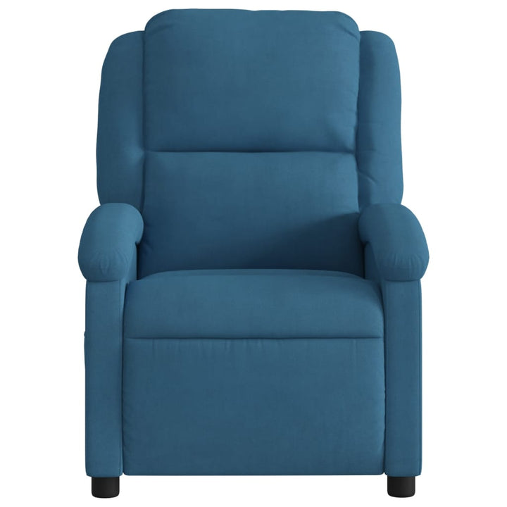 Fauteuil verstelbaar fluweel blauw