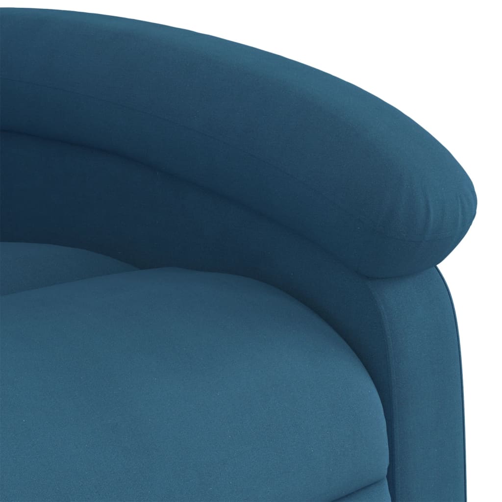 Fauteuil verstelbaar fluweel blauw