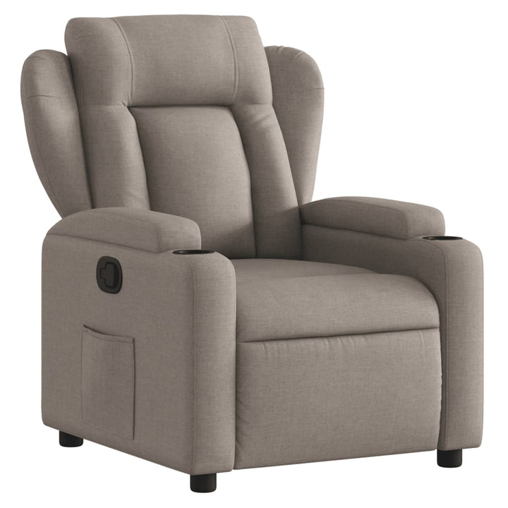 Fauteuil verstelbaar stof taupe