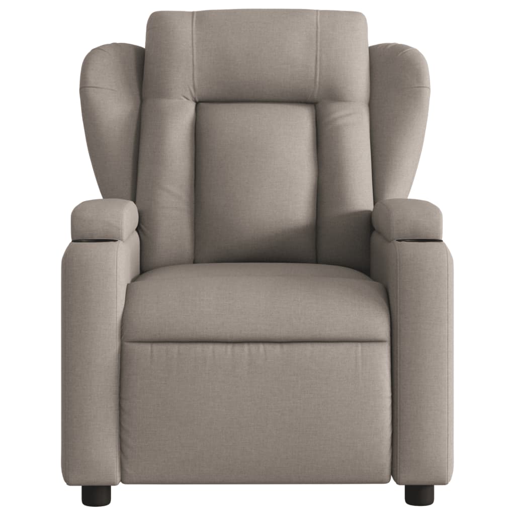 Fauteuil verstelbaar stof taupe