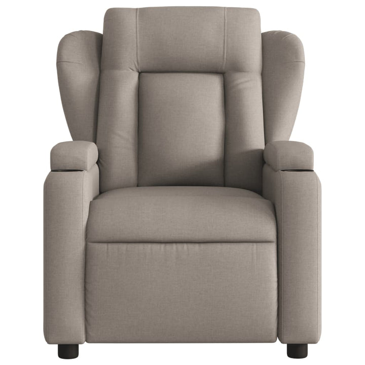 Fauteuil verstelbaar stof taupe