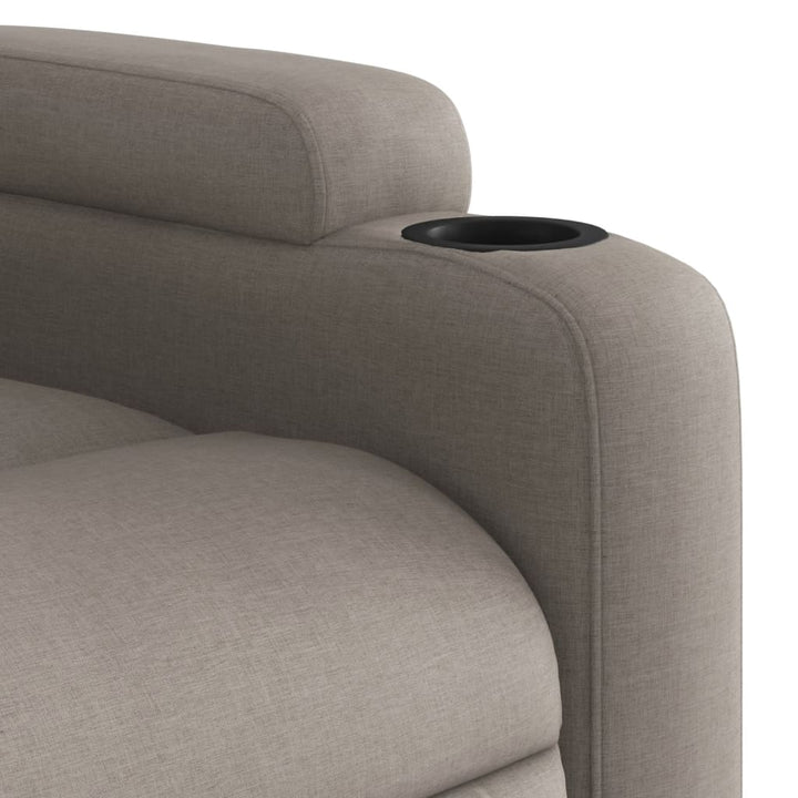 Fauteuil verstelbaar stof taupe