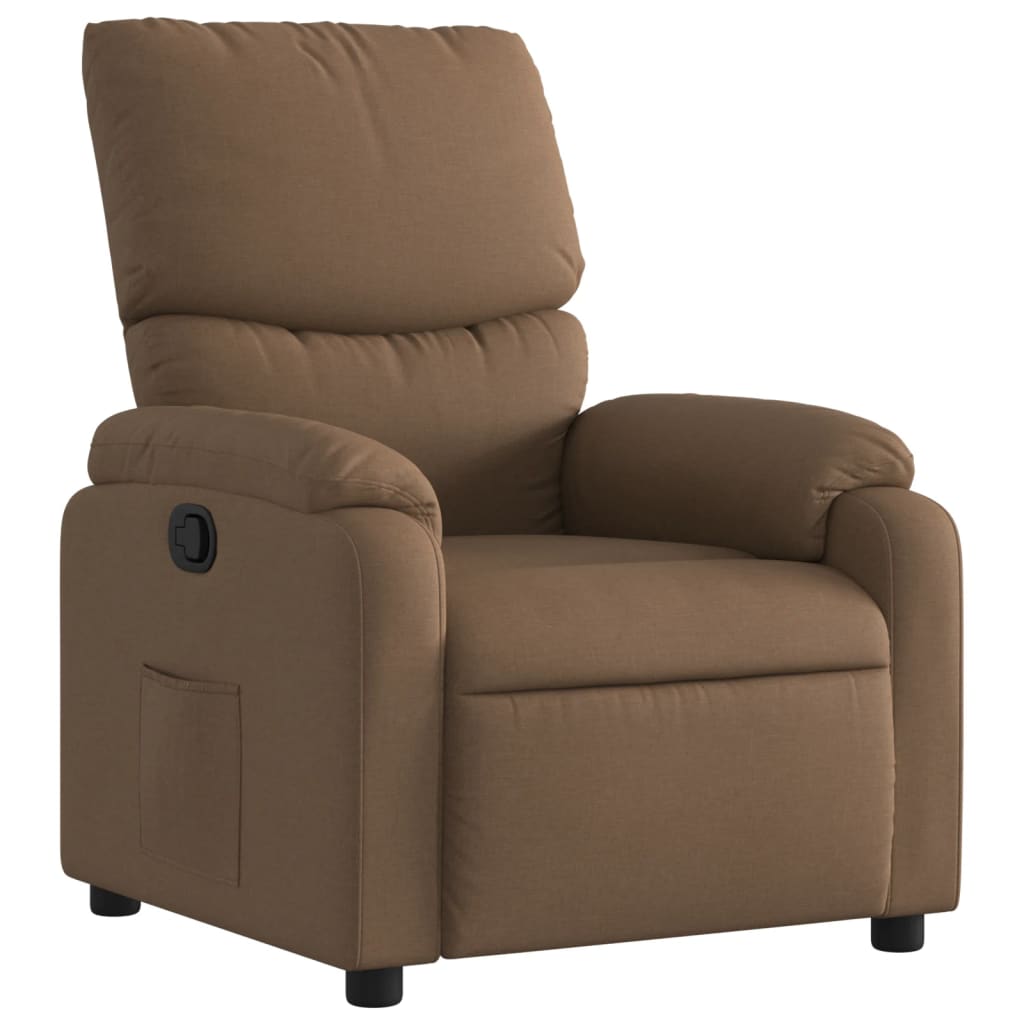 Fauteuil verstelbaar stof bruin