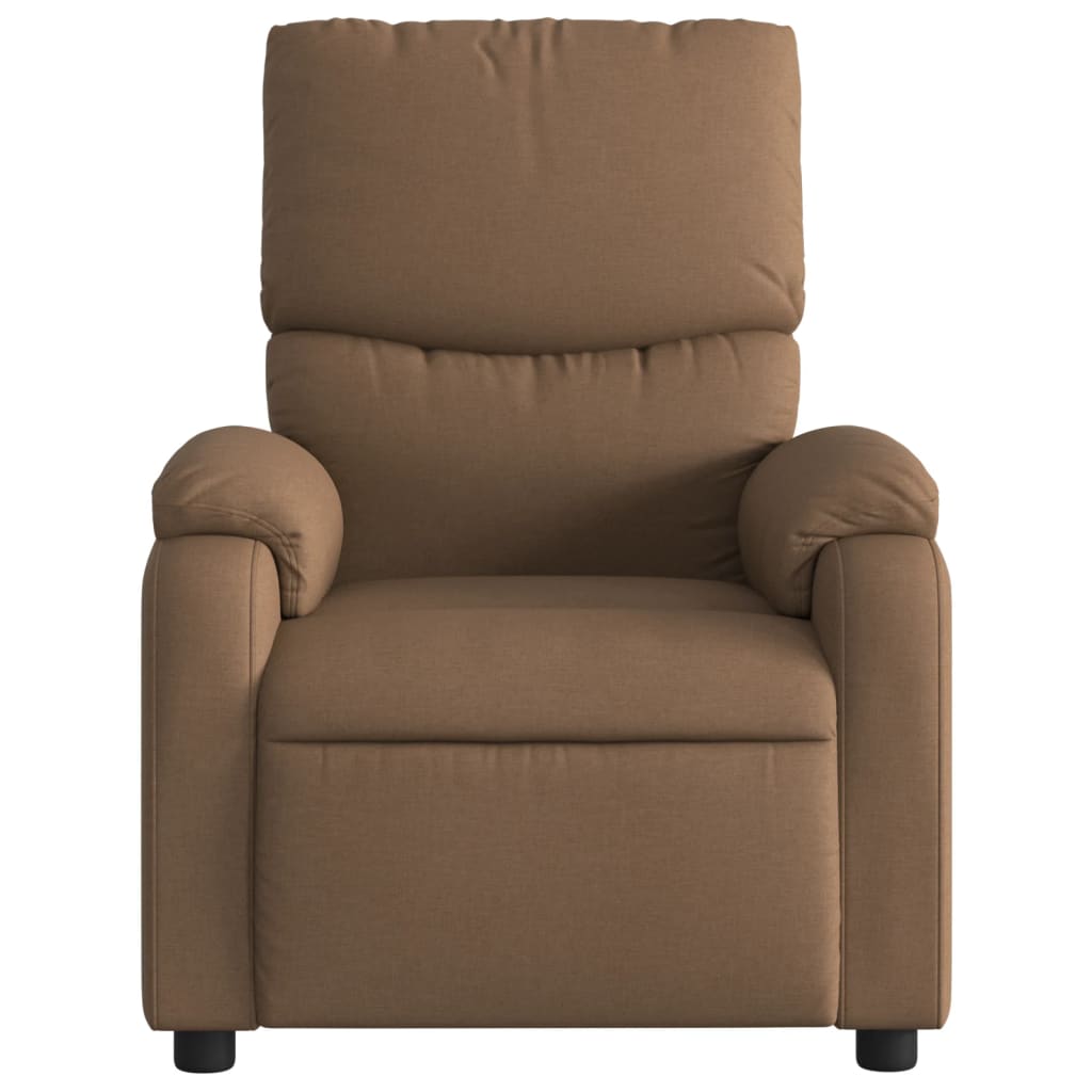 Fauteuil verstelbaar stof bruin