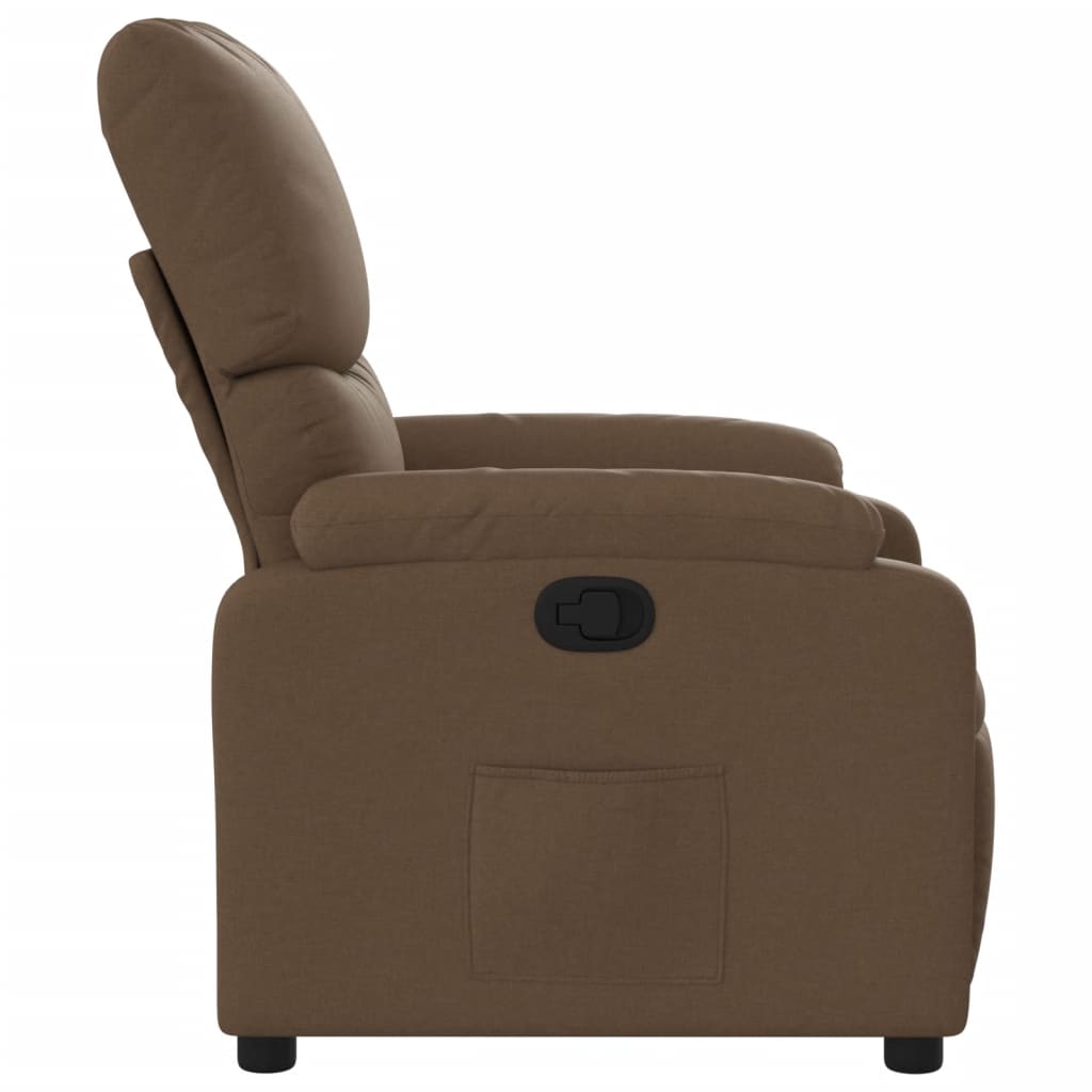 Fauteuil verstelbaar stof bruin