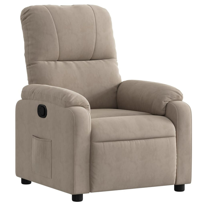 Fauteuil verstelbaar microvezelstof taupe