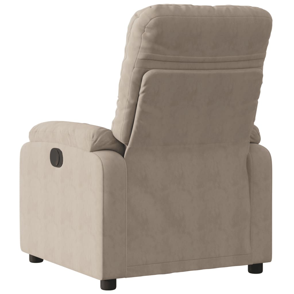 Fauteuil verstelbaar microvezelstof taupe